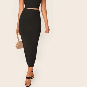 Pencil Midi Skirt